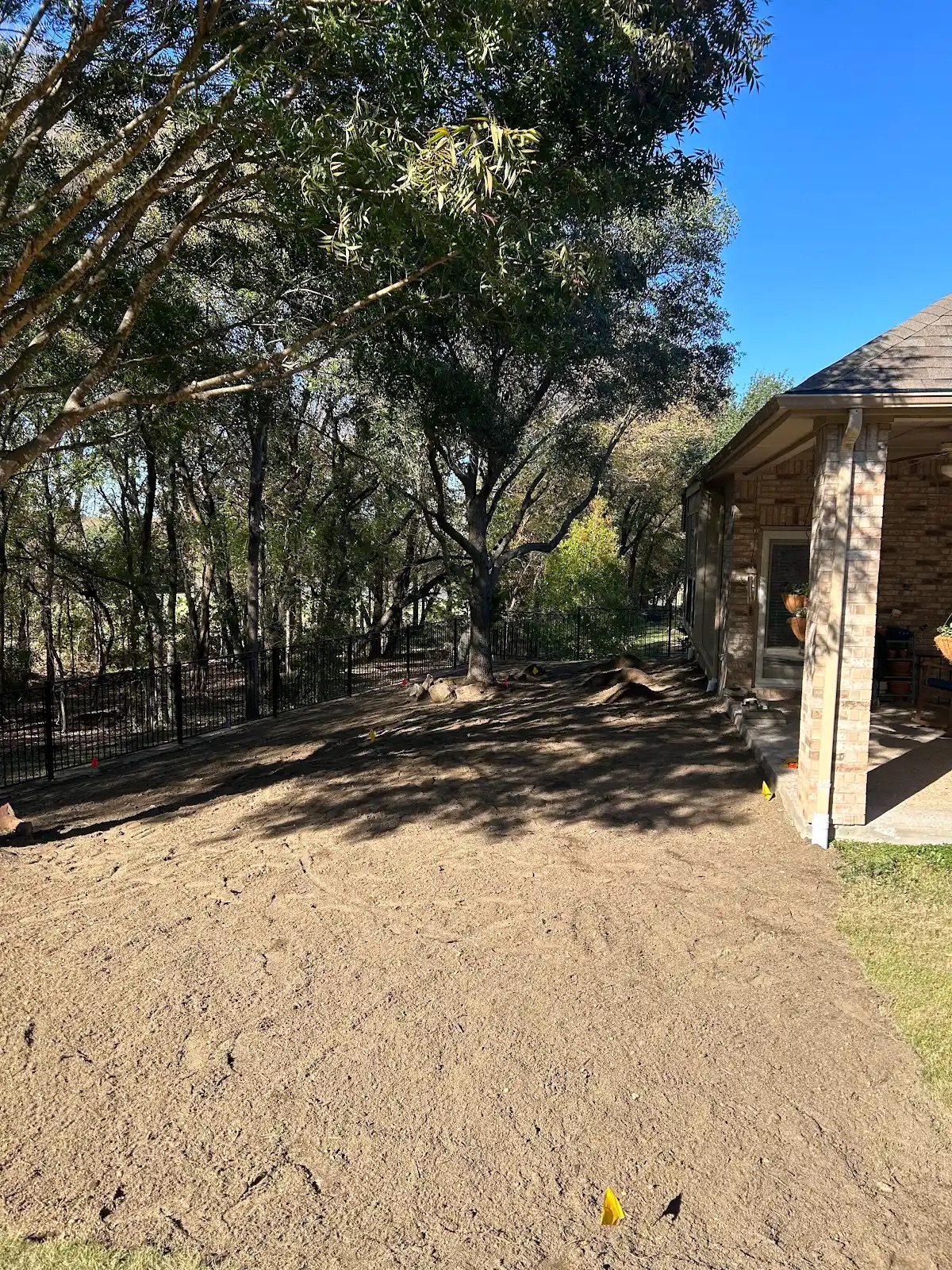 Completed drainage system protecting home foundation in Fairview