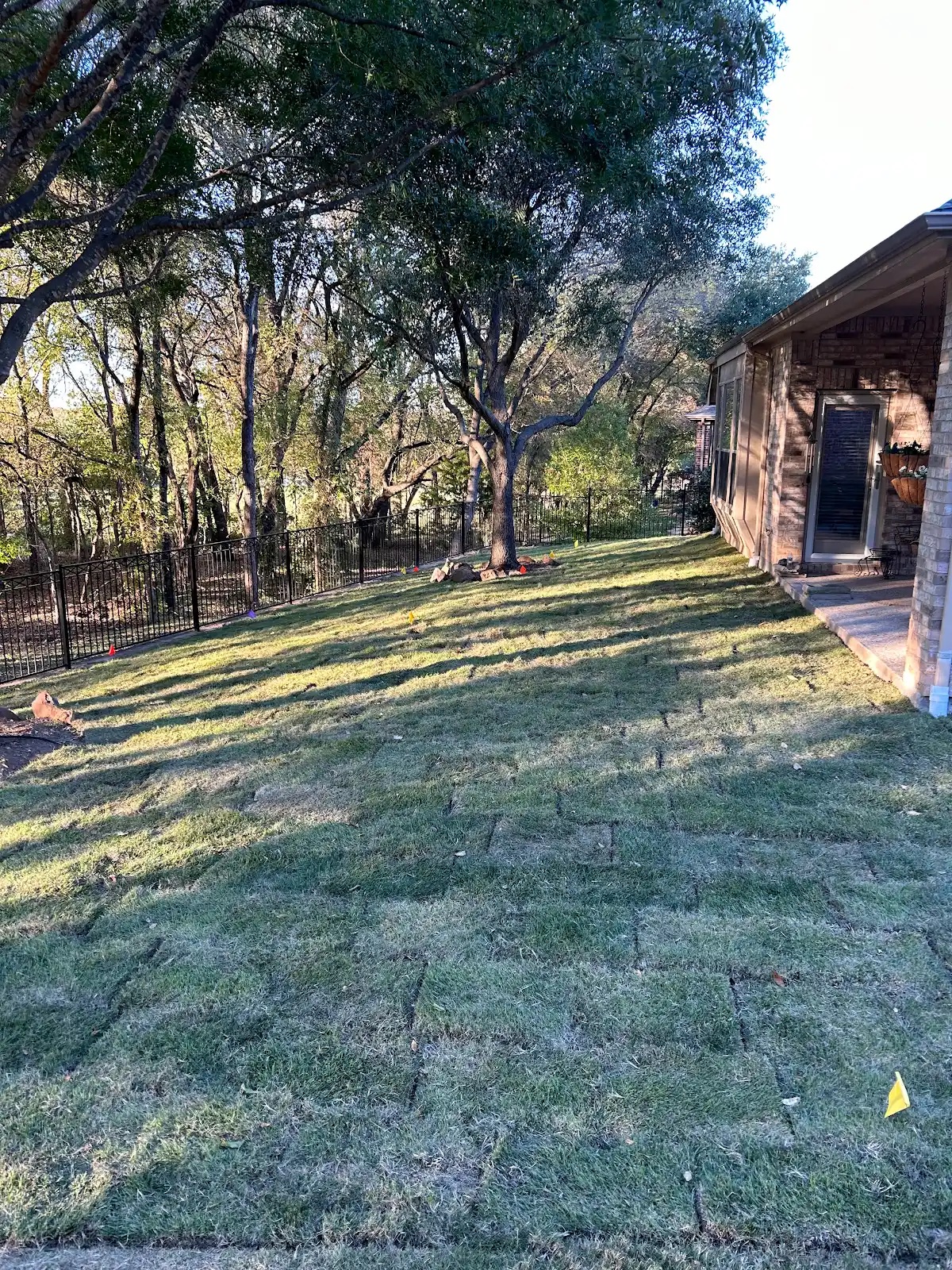 Professional drainage installation detail North Texas