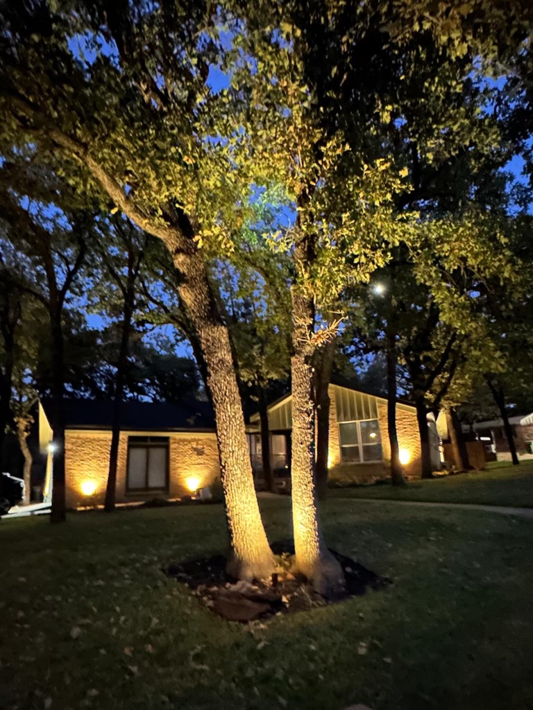 Brass landscape lighting fixtures Texas